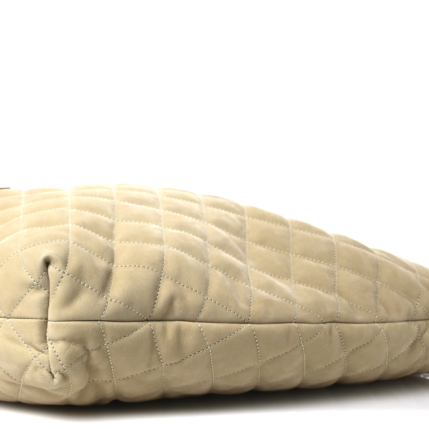 Nubuck Suede Quilted Maxi Icare Shopping Tote Beige