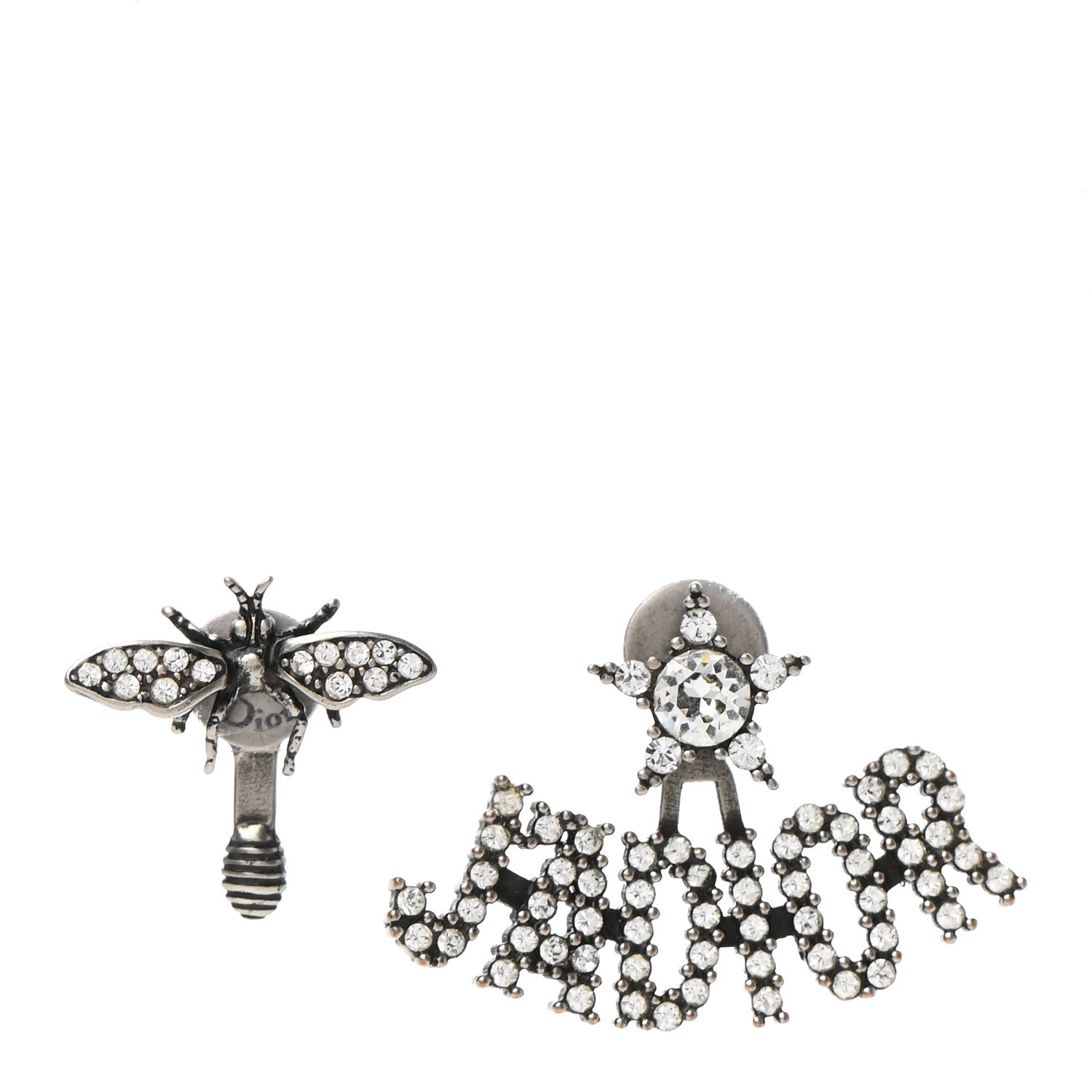 Christian Dior Palladium Crystal J'adior Earrings 1 of 4