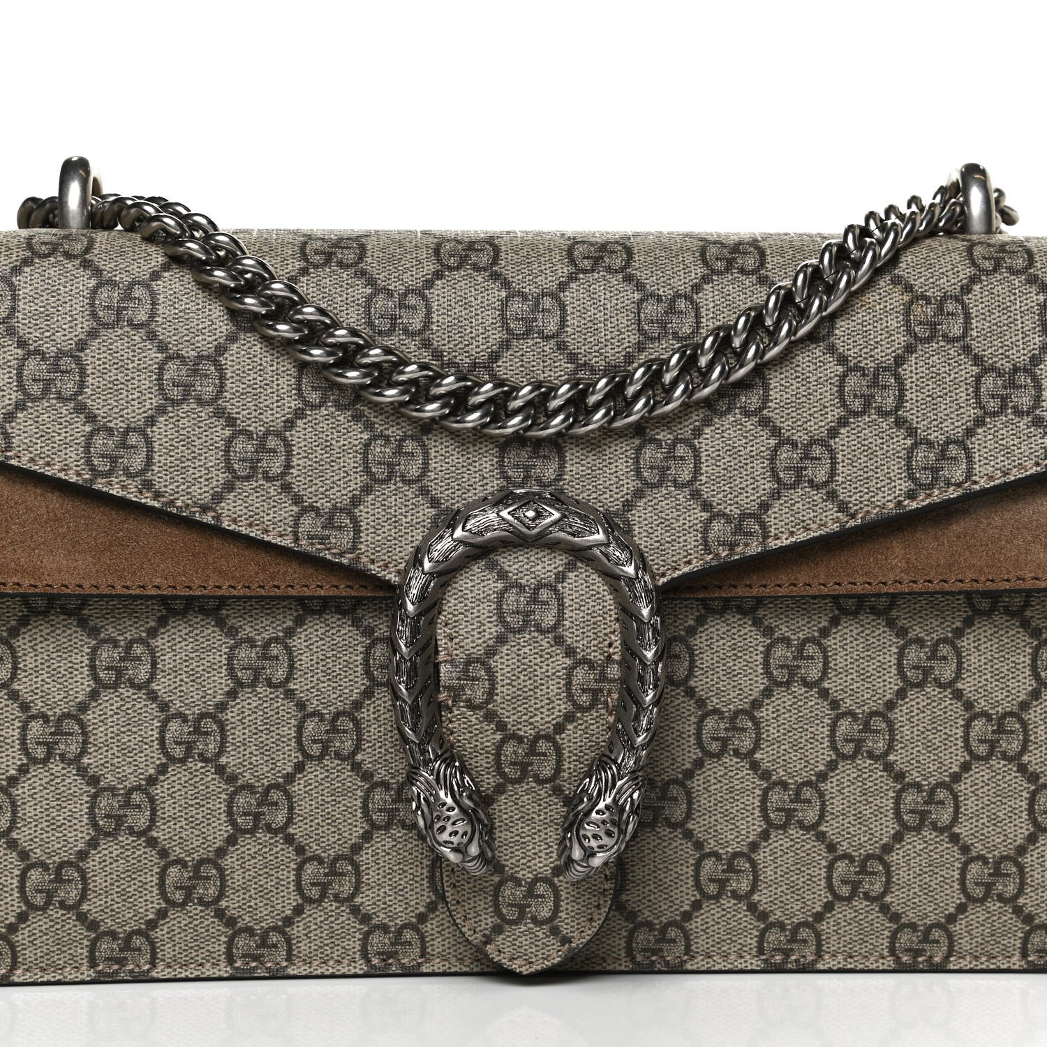 Gucci GG Supreme Monogram Small Dionysus Shoulder Bag Taupe 9 of 11