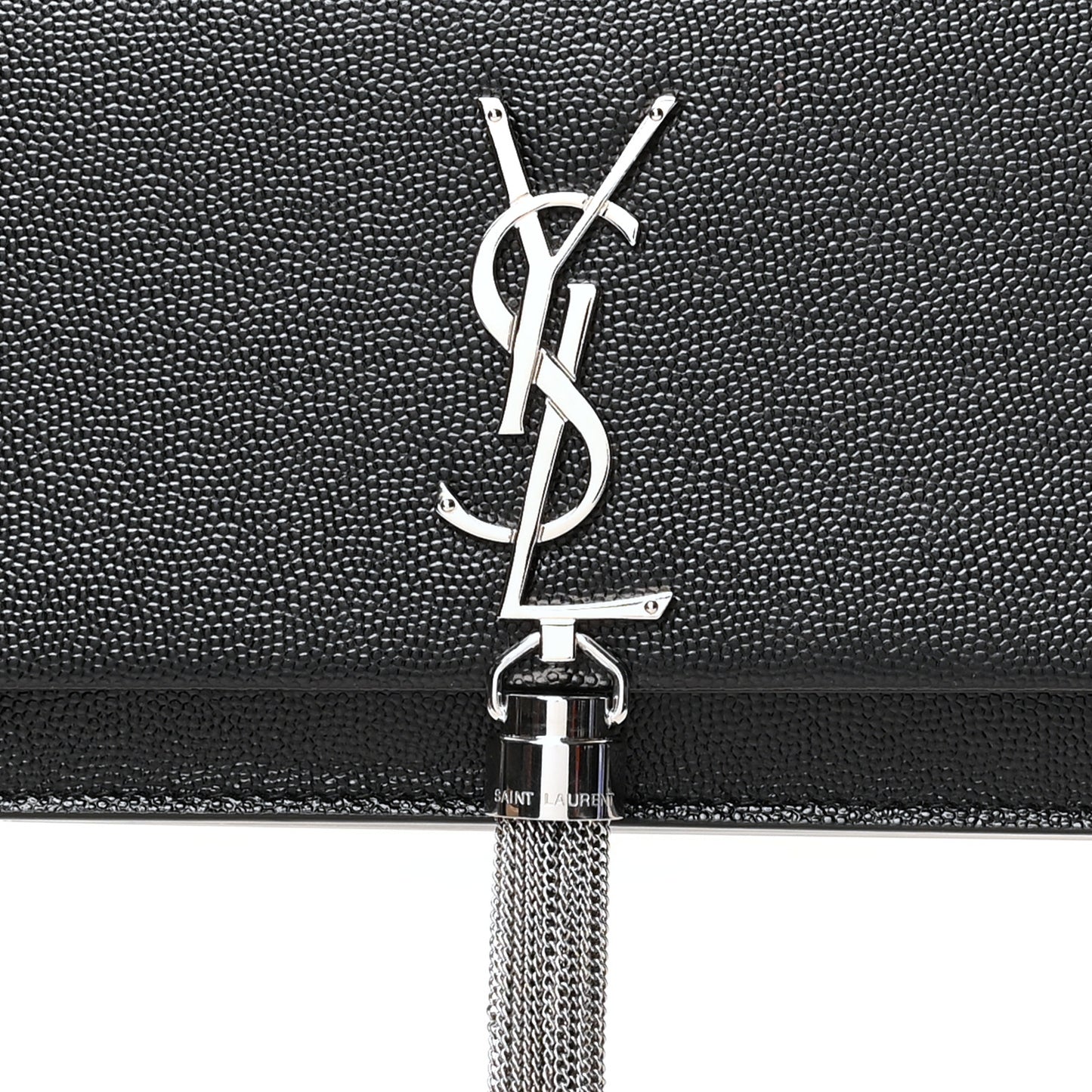 Grain De Poudre Classic Monogram Kate Tassel Chain Wallet Black