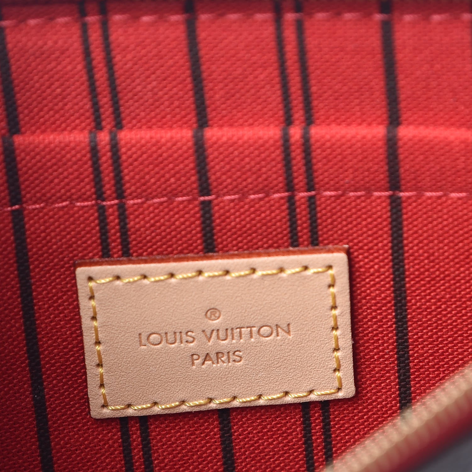 Louis Vuitton Monogram Neverfull MM GM Pochette Cherry 6 of 8