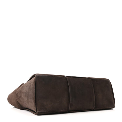 Bottega Veneta Suede Maxi Intrecciato Small Arco Tote Fondente 5 of 10