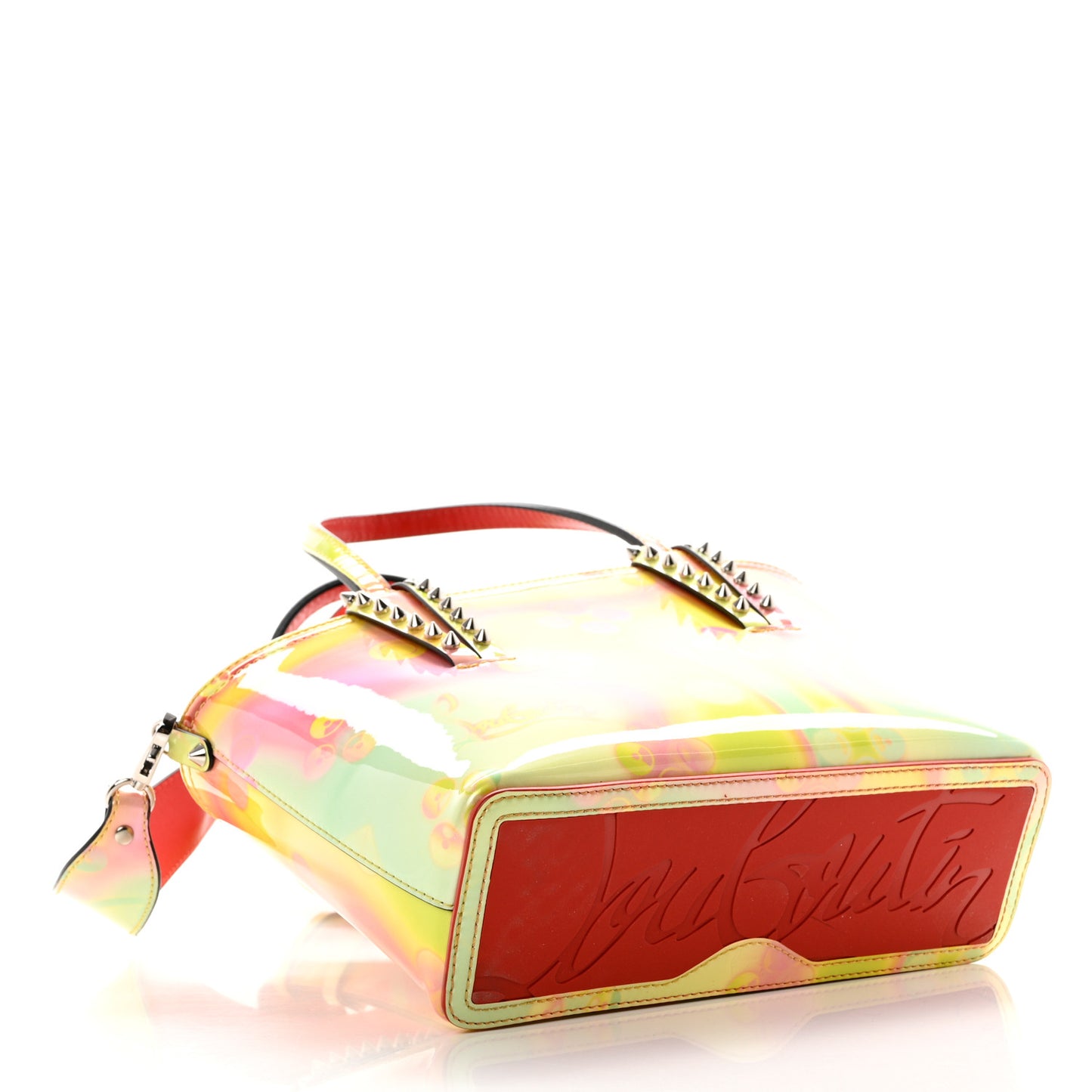 Patent Calfskin Loubinthesky Small Cabata Tote Multicolor