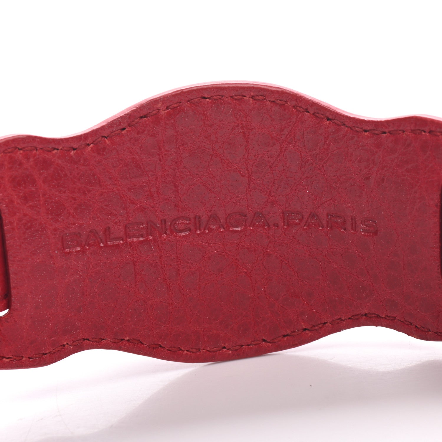 Balenciaga Agneau Arena Giant 12 Gold Hardware Bracelet Rouge Coquelicot 4 of 5
