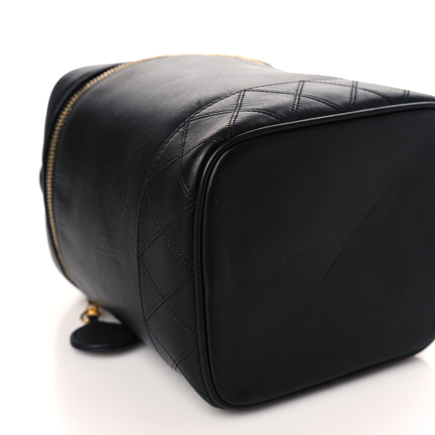 Lambskin Vanity Cosmetic Bag Black
