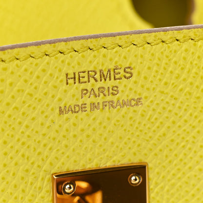 Hermes Epsom Birkin 25 Lime 6 of 11
