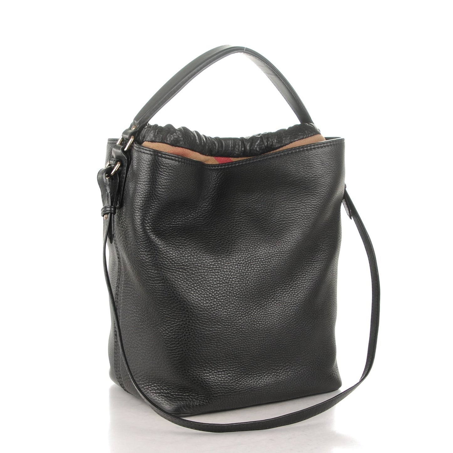 Grainy Calfskin Medium Susanna Hobo Black