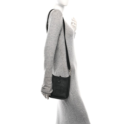 Hermes Taurillon Clemence Evelyne TPM Black 2 of 11