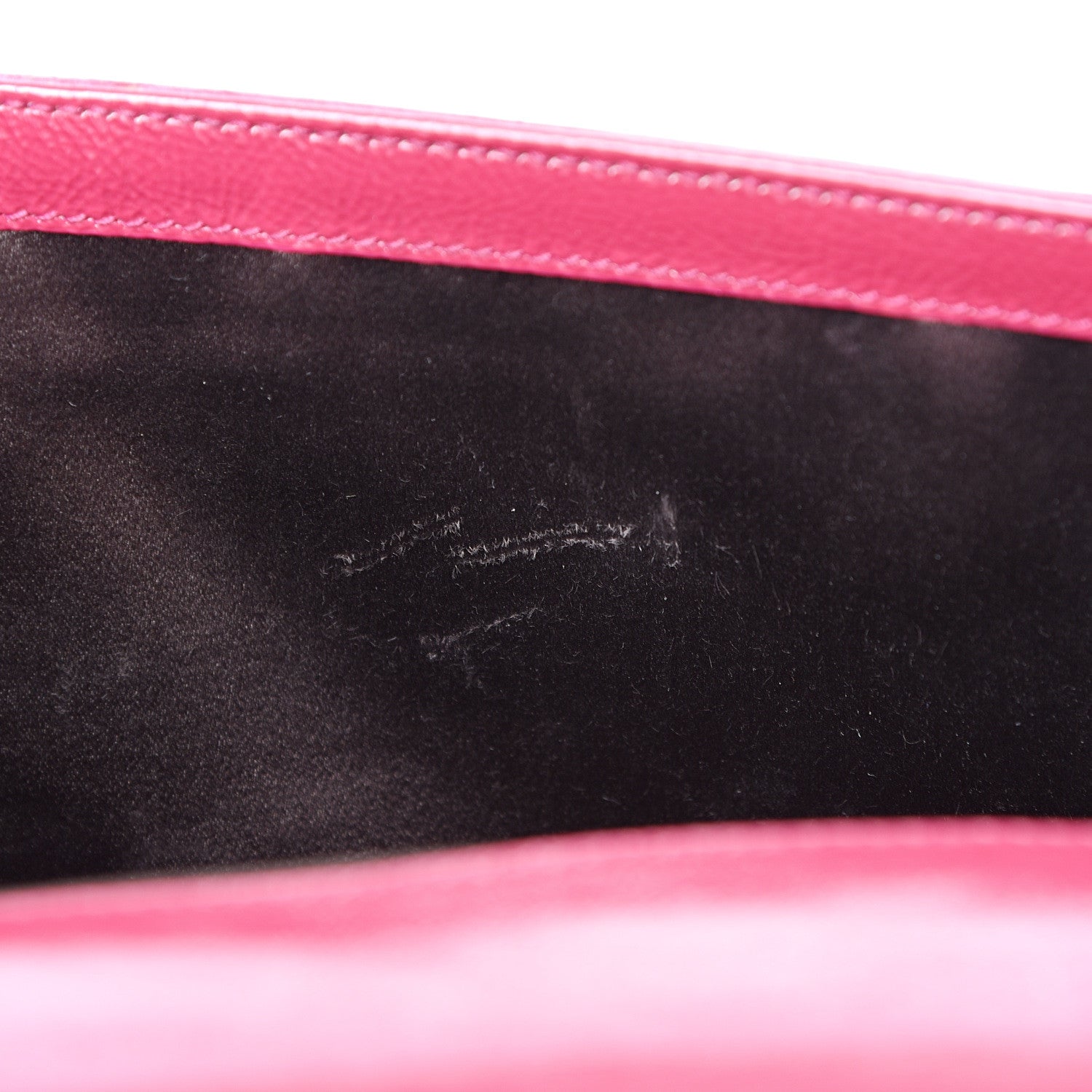 Saint Laurent Textured Patent Monogram Large Belle De Jour Clutch Fuchsia 7 of 11