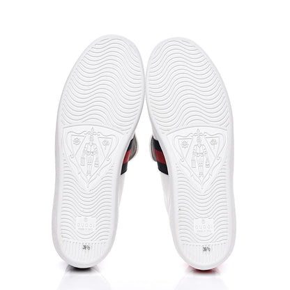 Gucci Calfskin Ayers Blind For Love Embroidered Womens Ace Sneakers 39.5 White 6 of 11