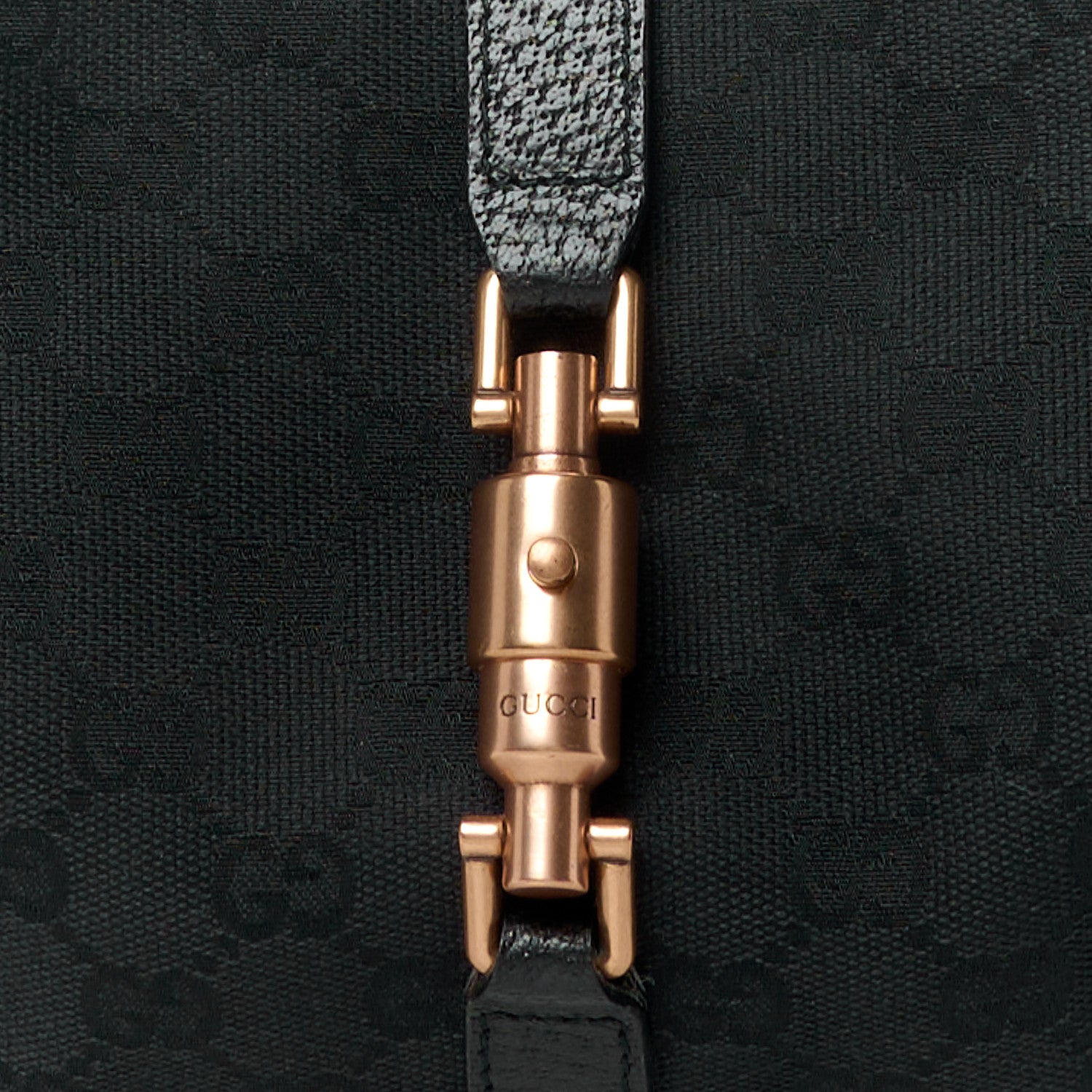 Gucci Monogram Calfskin Large Bardot Tote Black 8 of 12