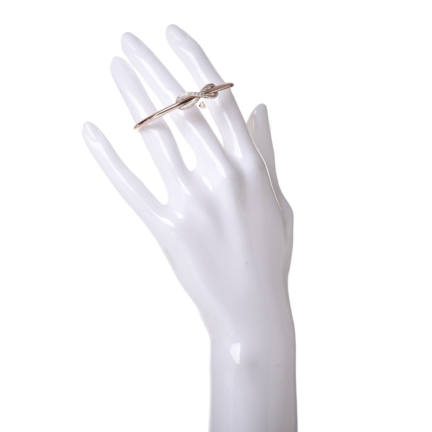 18K Rose Gold Diamond Infinity Cuff Bracelet