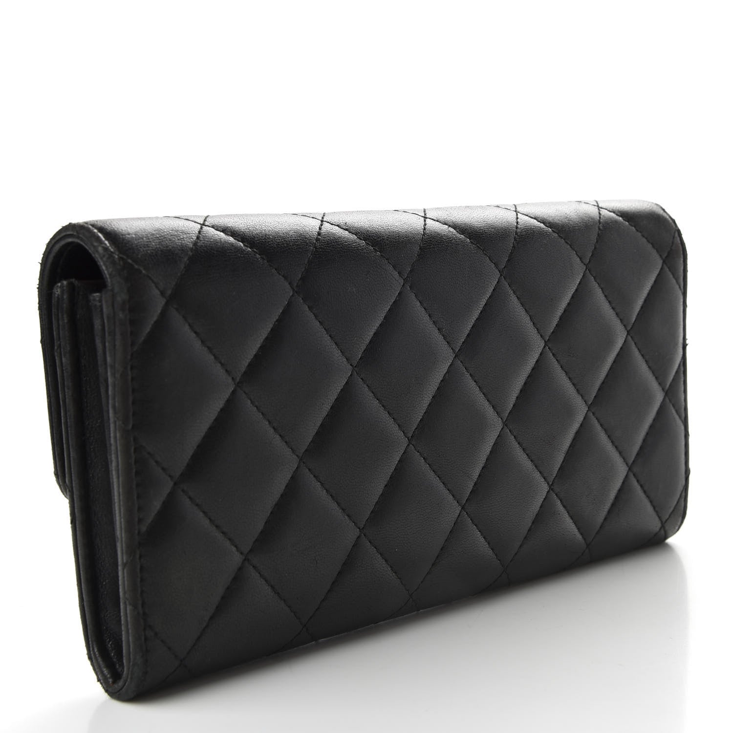 Chanel Lambskin Quilted Trendy CC Large Gusset Flap Wallet Black 3 of 9