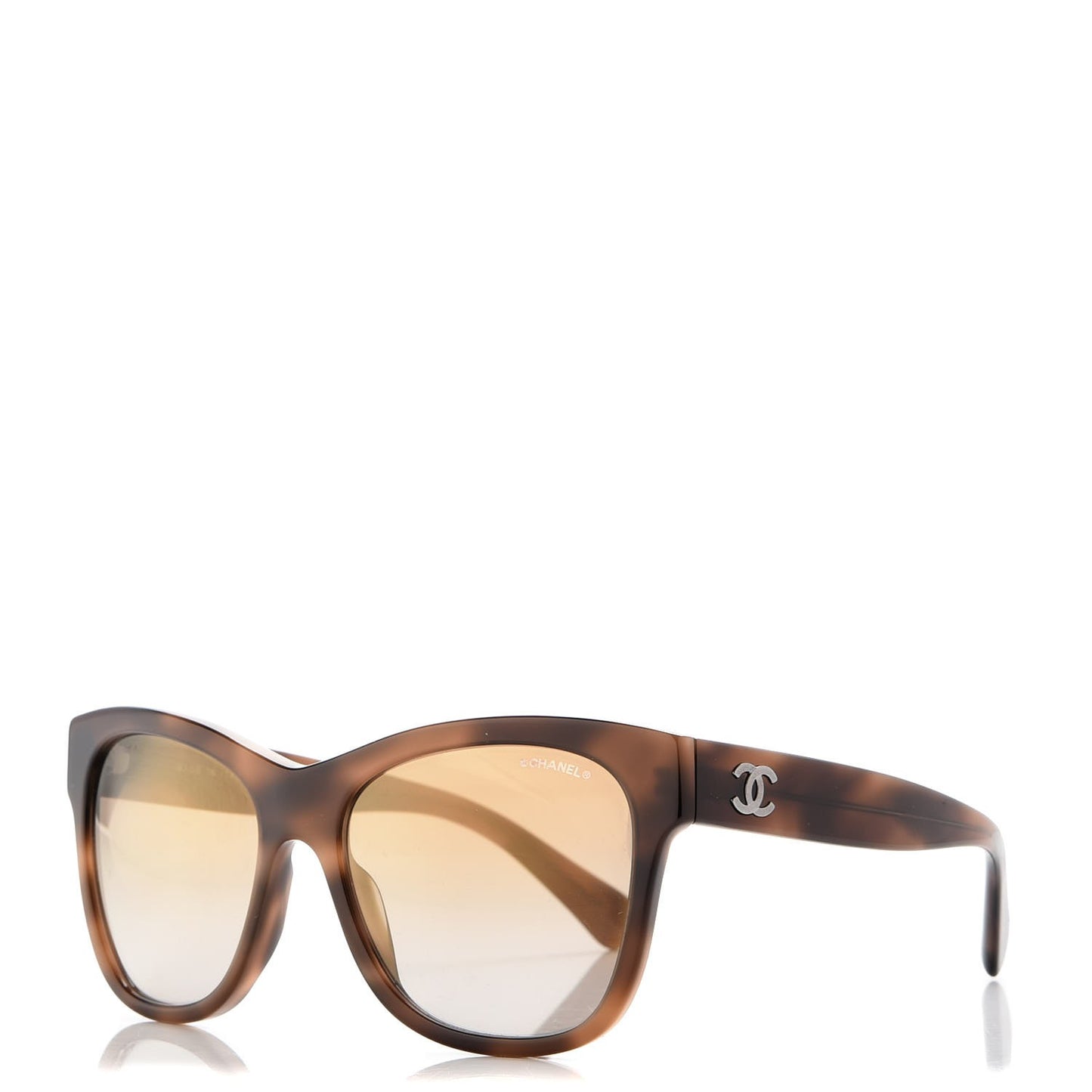 Acetate Mirrored Runway Square Sunglasses 5380 Dark Tortoise