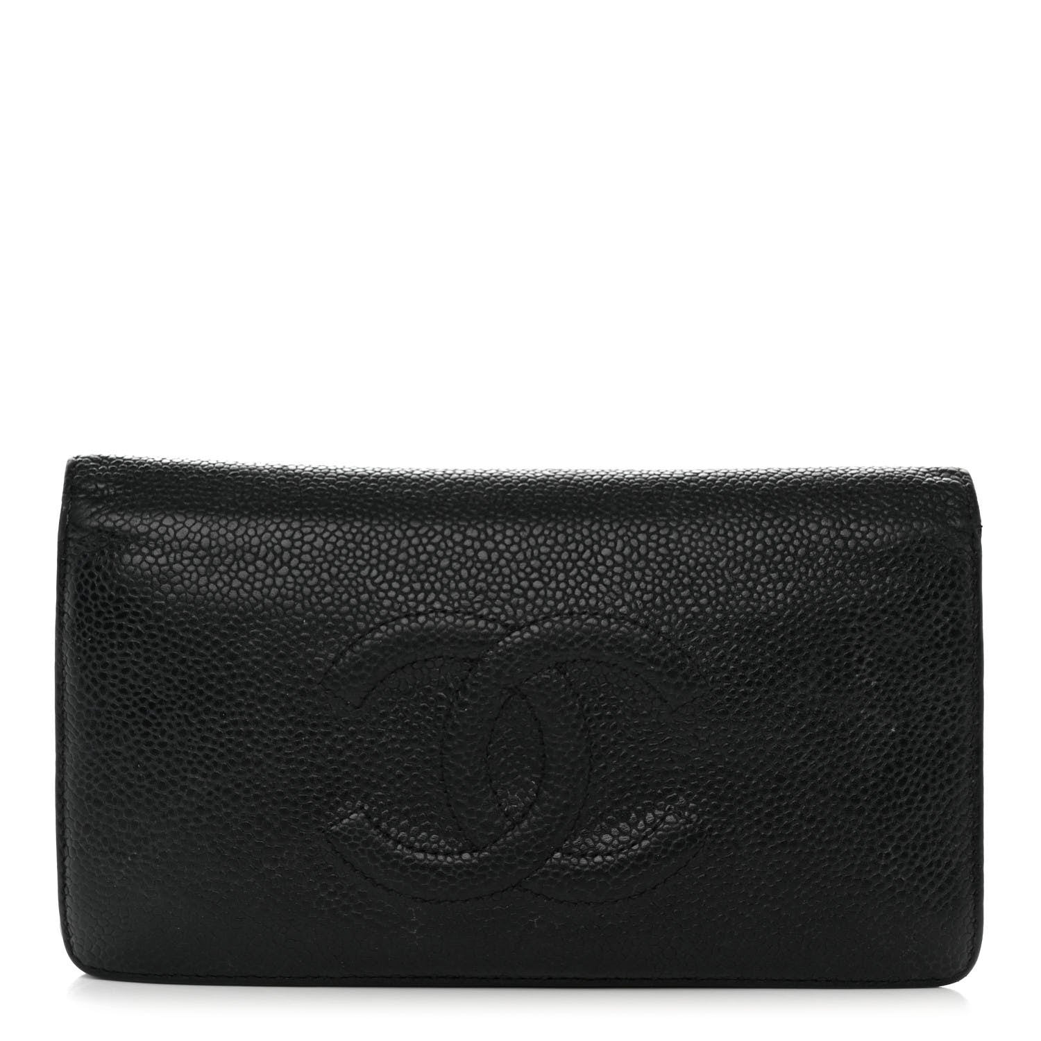 Chanel Caviar Timeless CC Yen Wallet Black 1 of 10