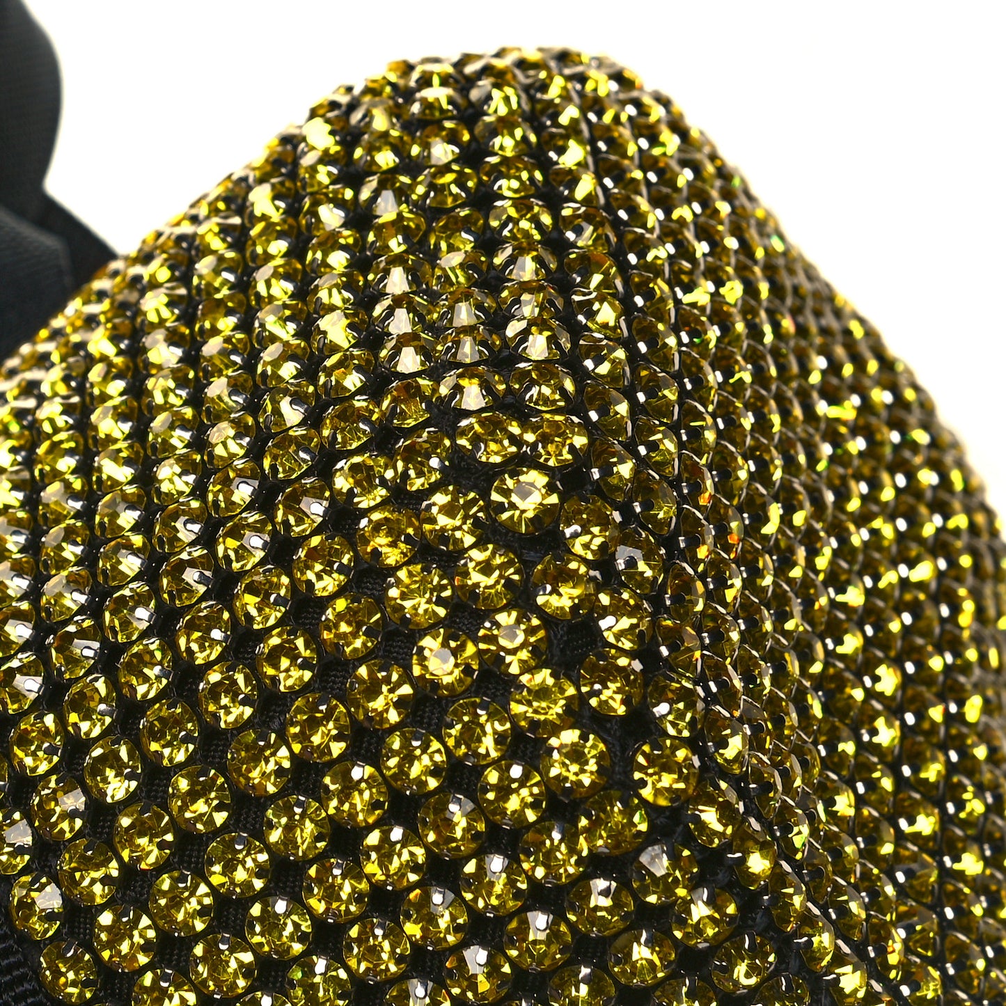 Mesh Crystal Rhinestone Mini Cruiser Duffle Lemon