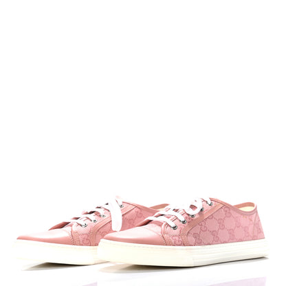 Gucci GG Monogram Calfskin Womens Low Top Sneakers 39.5 Pink Soft Pink 3 of 7