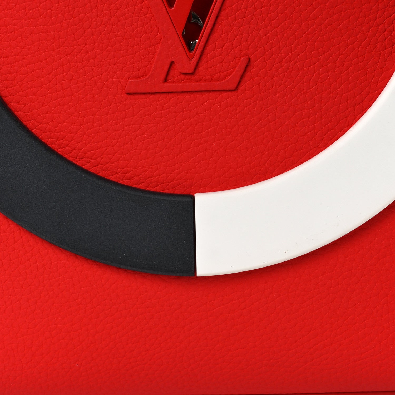 Louis Vuitton Calfskin Bolsa Capucines Black Rouge 7 of 12