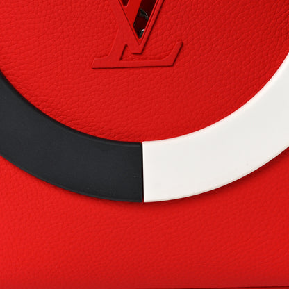 Louis Vuitton Calfskin Bolsa Capucines Black Rouge 7 of 12