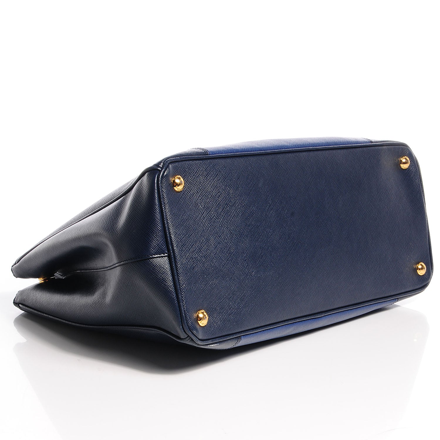 Prada Saffiano Lux Bi-Color Medium Double Zip Tote Bluette Cobalto 5 of 9