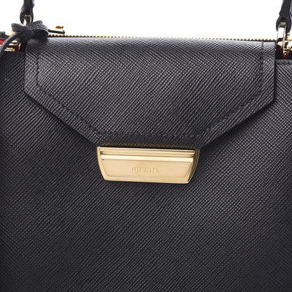 Prada Saffiano Small Ingrid Top Handle Bag Black 8 of 8
