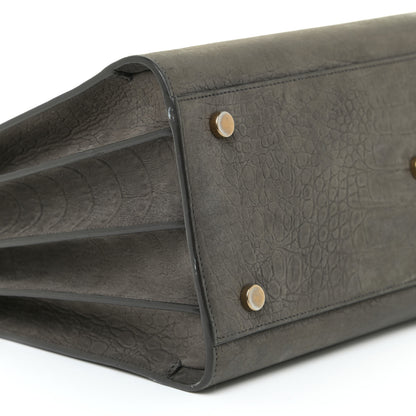 Saint Laurent Crocodile Embossed Nubuck Small Sac De Jour Dark Anthracite 9 of 28