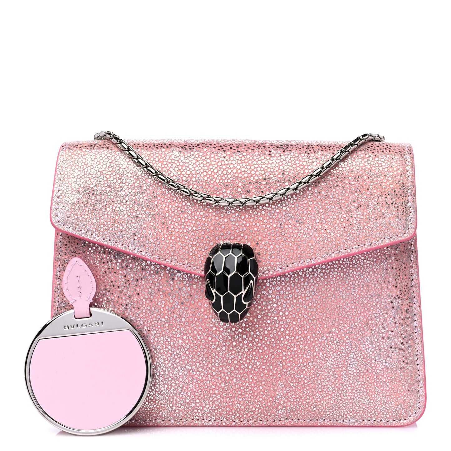 Calfskin Galuchat Serpenti Forever Crossbody Pink