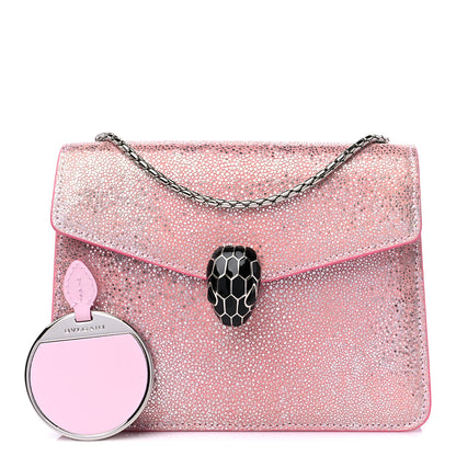Bulgari Calfskin Galuchat Serpenti Forever Crossbody Pink 1 of 8