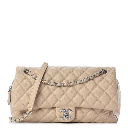 Chanel Caviar Quilted Jumbo Easy Flap Beige 1 of 16