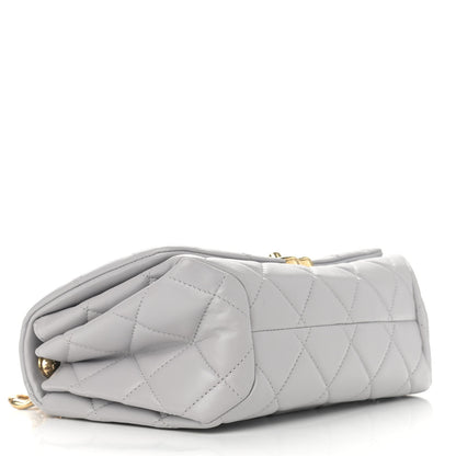 Chanel Lambskin Quilted Medium Color Match Flap Grey 3 of 10