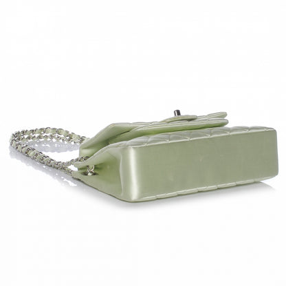 Chanel Satin Quilted Medium Flap Mint Green 4 of 9