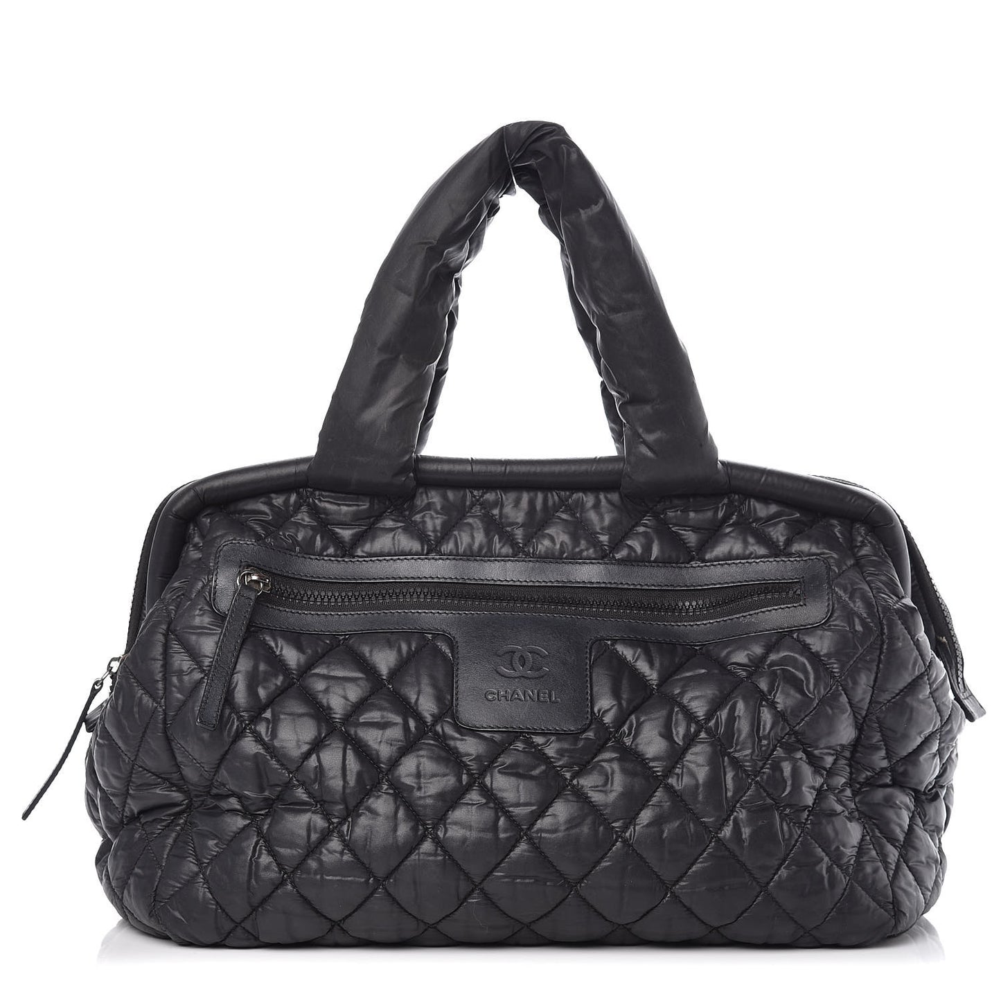 Nylon Quilted Coco Cocoon Bowler Black