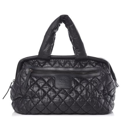 Chanel Nylon Quilted Coco Cocoon Bowler Black 1 of 13