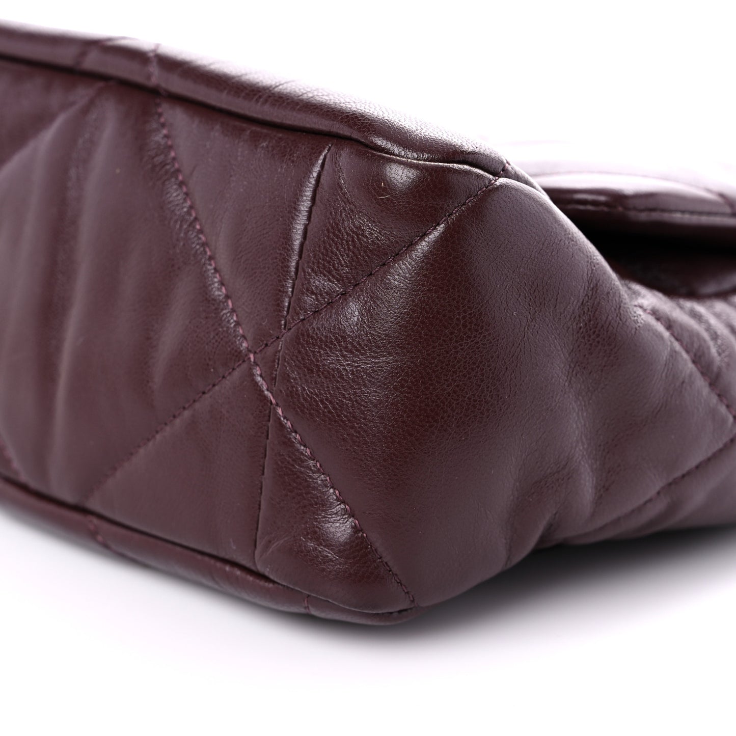 Lambskin Quilted Large Chanel 19 Flap Dark Brown
