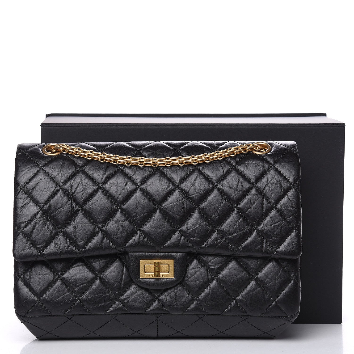 Chanel Aged Calfskin Quilted 2.55 Reissue 226 Flap Black 11 of 11