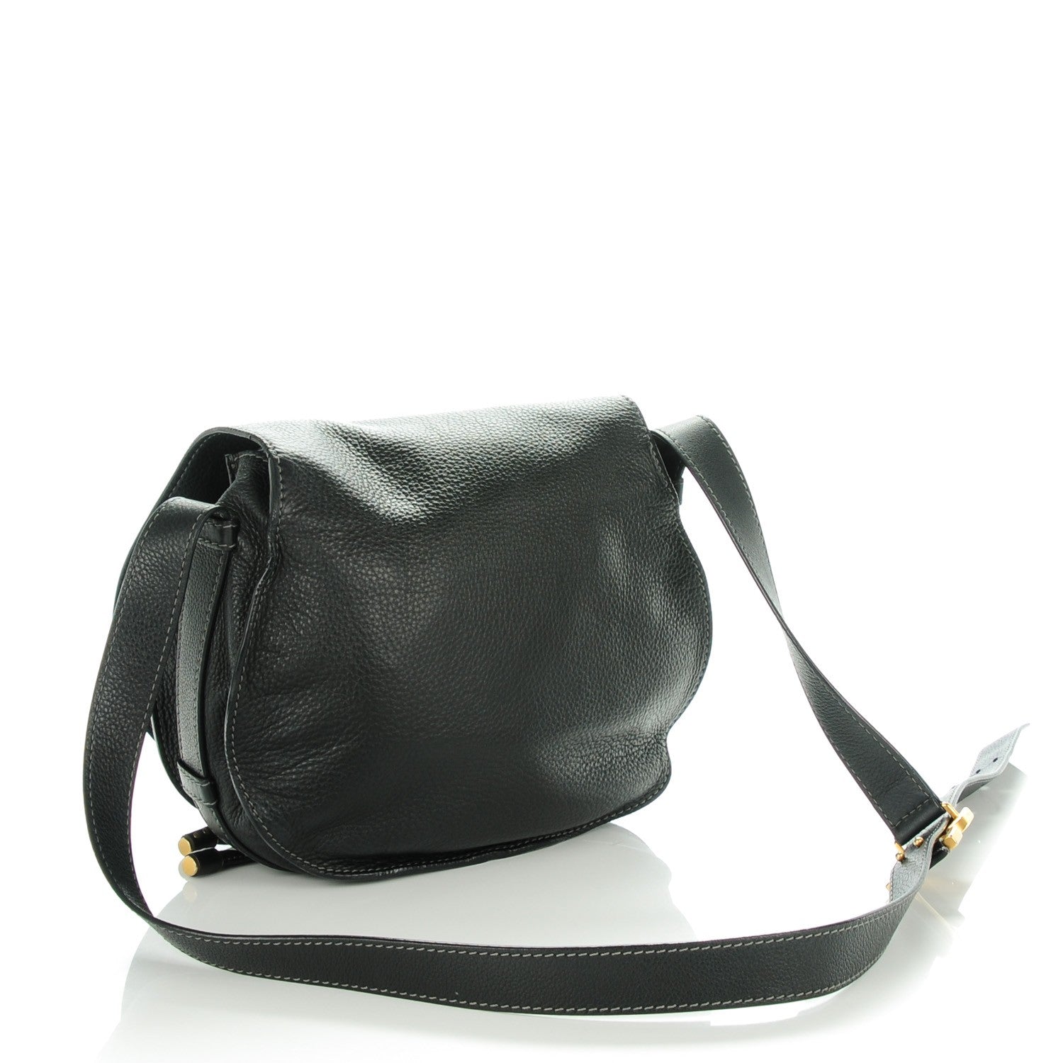 Chloe Calfskin Medium Marcie Round Crossbody Bag Black 3 of 8