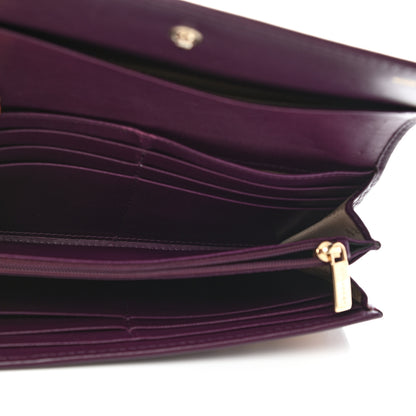 Burberry Haymarket Check Penrose Continental Wallet Burgundy 5 of 10