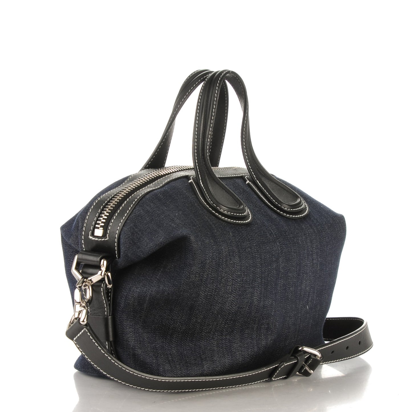 Denim Calfskin Small Nightingale Blue Black
