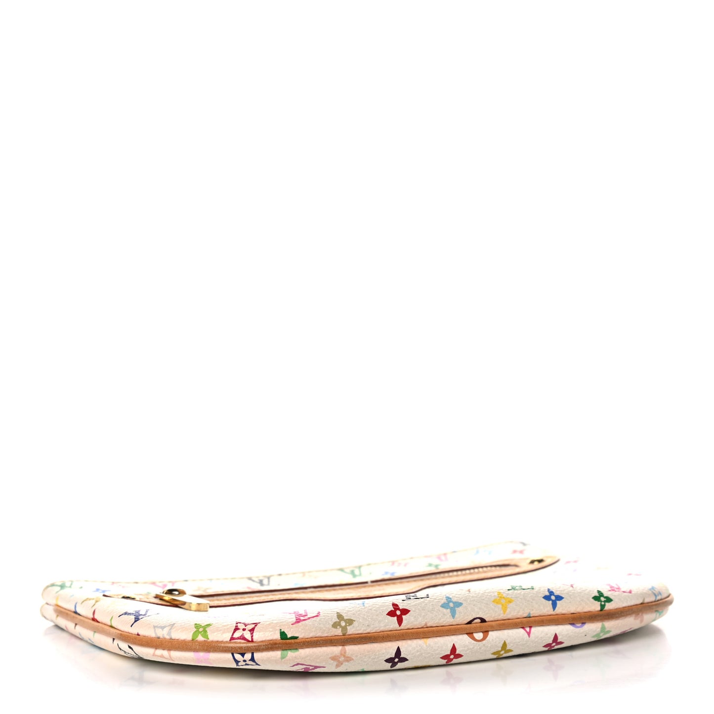 Monogram Multicolor Pochette Plate GM White