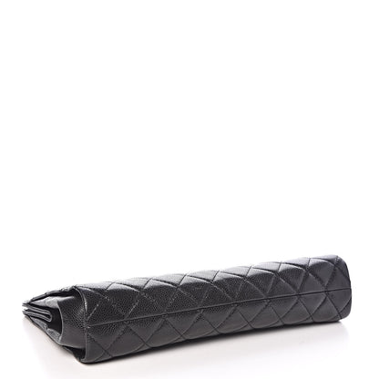 Chanel Caviar Quilted CC Large Clutch Black 4 of 9