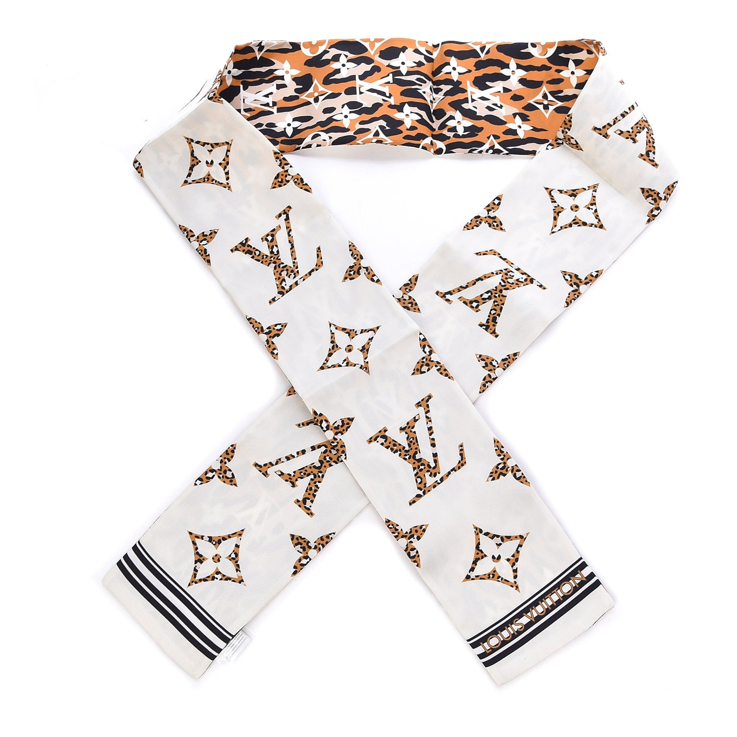 Silk Monogram Giant Jungle Bandeau Ivory