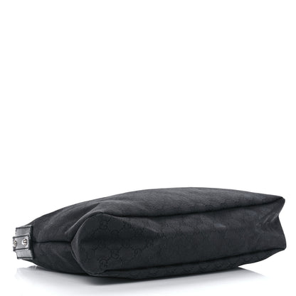 Gucci Monogram Medium Horsebit Chain Hobo Black 4 of 10