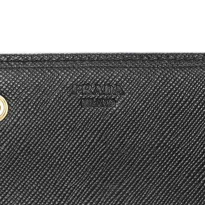 Prada Saffiano Bow Continental Wallet Black 6 of 17