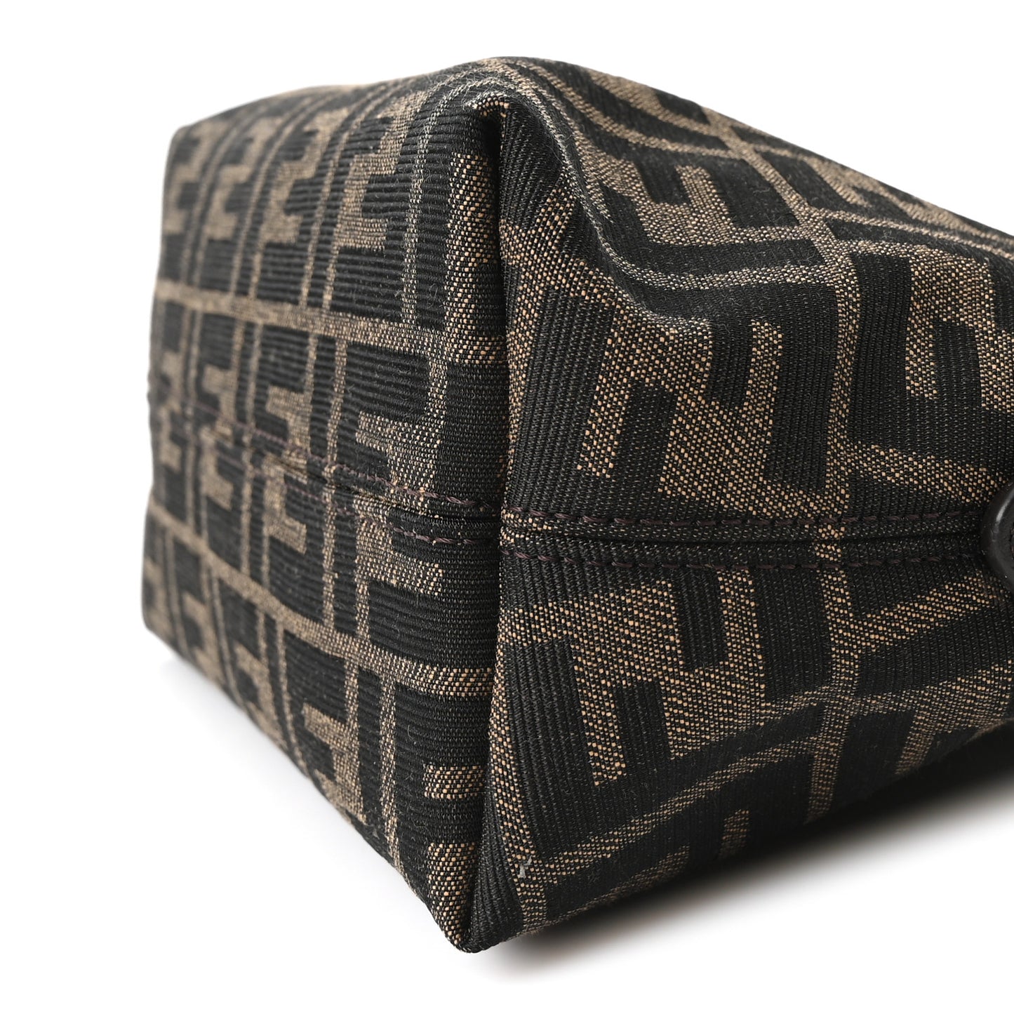 Vitello Grace Jacquard FF Mini By The Way Boston Bag Tobacco Moro Ebano