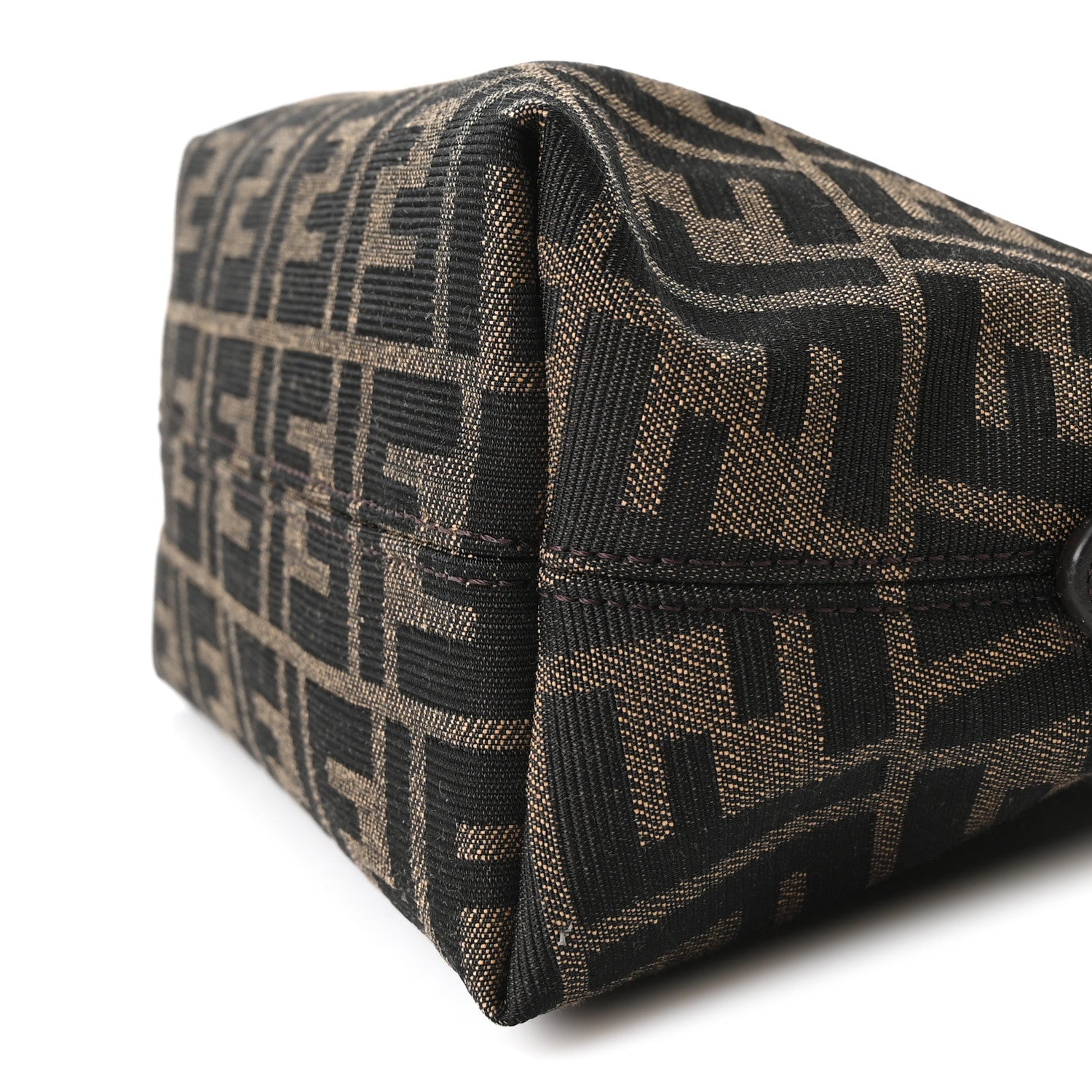 Fendi Vitello Grace Jacquard FF Mini By The Way Boston Bag Tobacco Moro Ebano 10 of 10