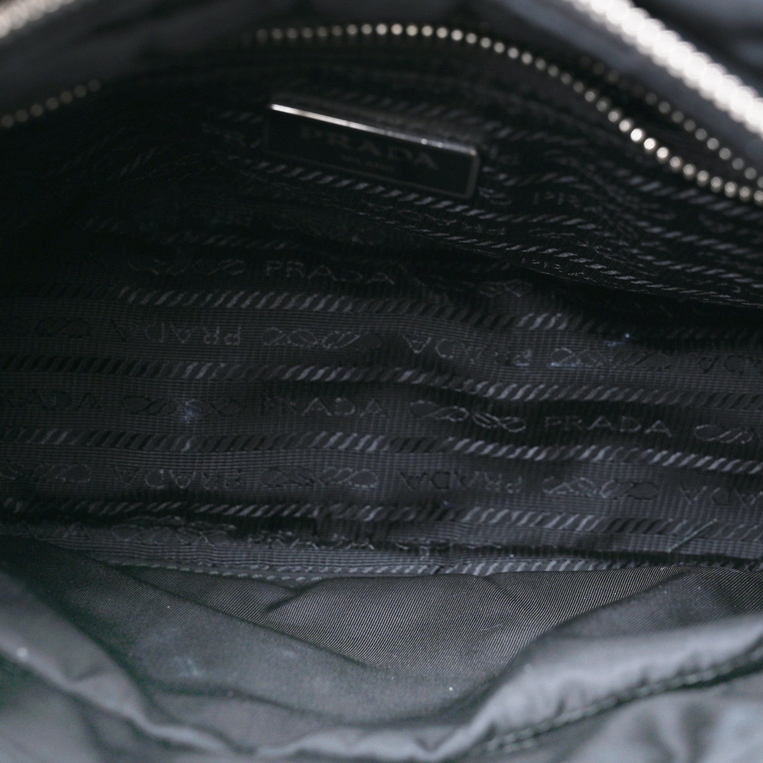 Prada Re-Nylon Quilted Padded Flap Shoulder Bag Black 5 of 10