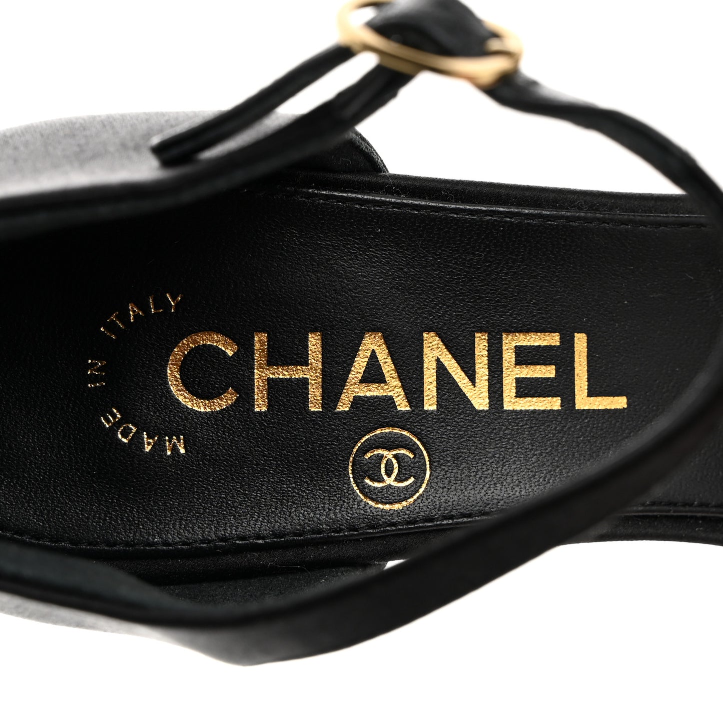 Satin Pearl Sandals 36.5 Black