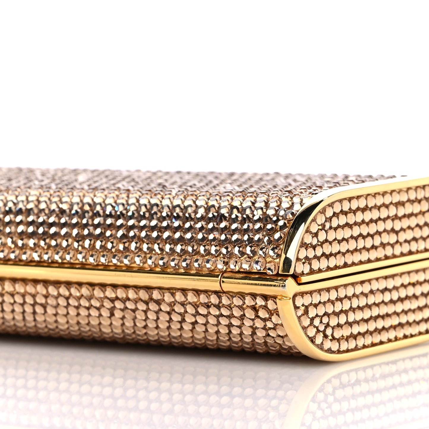 Swarovski Crystal Minaudiere Clutch Gold