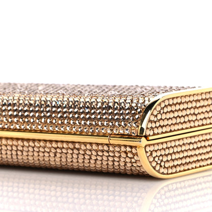 Judith Leiber Swarovski Crystal Minaudiere Clutch Gold 8 of 9