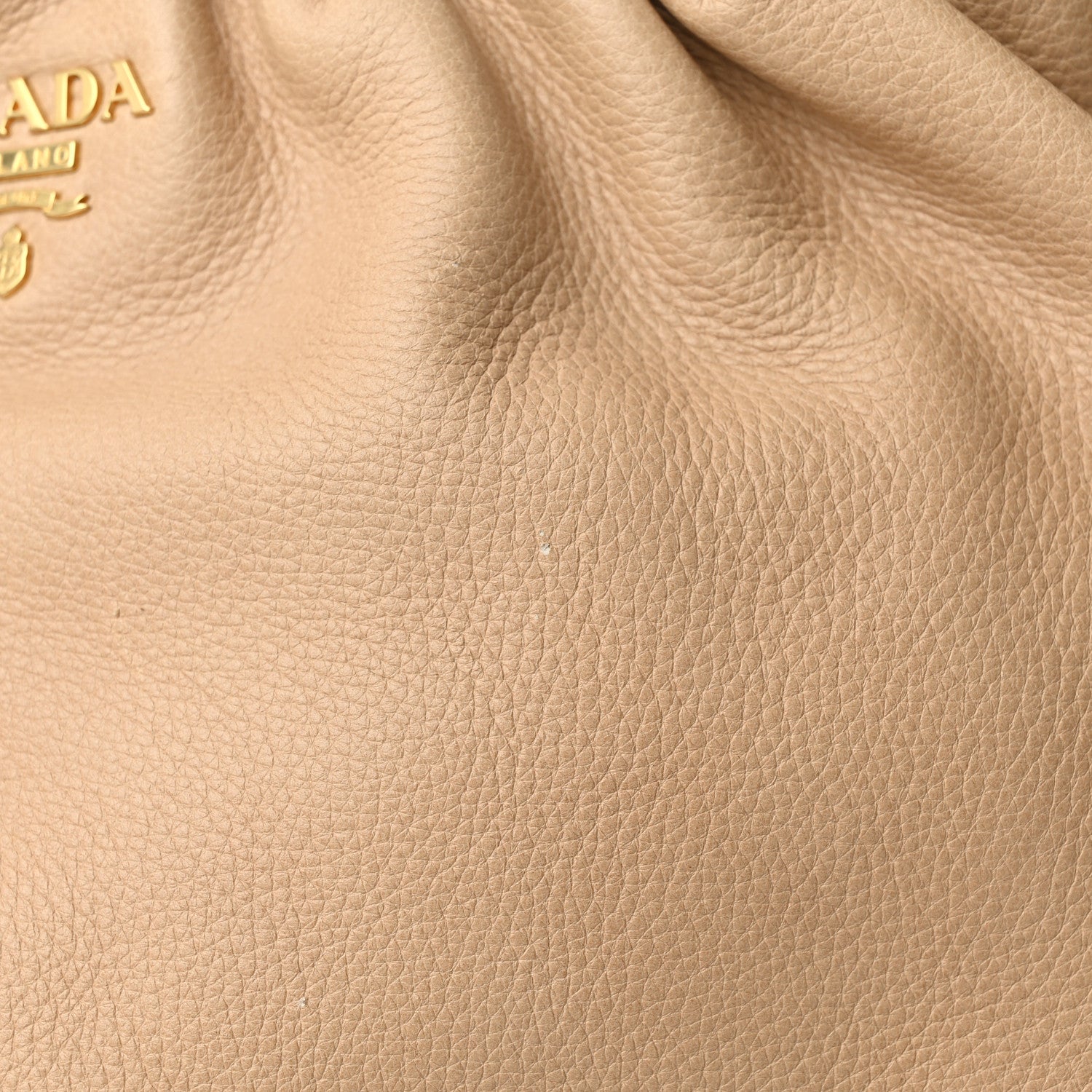 Prada Cervo Pleats Tote Beige 16 of 20